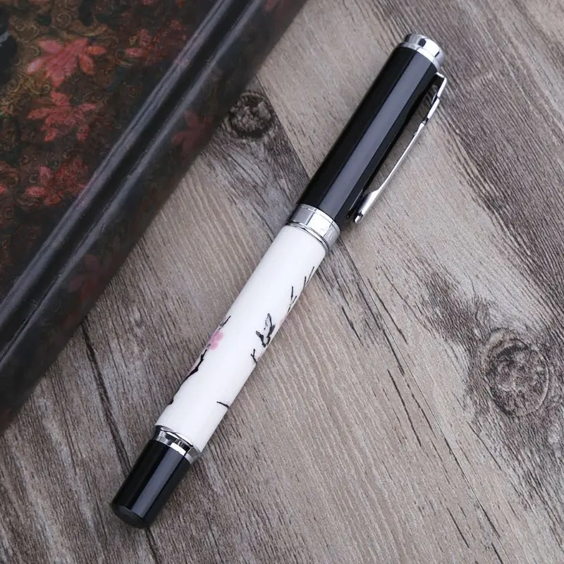 Fountain Pen Medium Nib 0.5mm Business Supplies For School Student Plum Blossom Fountain Pen Stationery