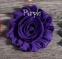 10 шт./лот 2," 19 цветов модные шикарные потрепанные шифоновые цветы для детей аксессуары для волос 3D потертая Ткань Цветы для головной повязки - Цвет: Purple