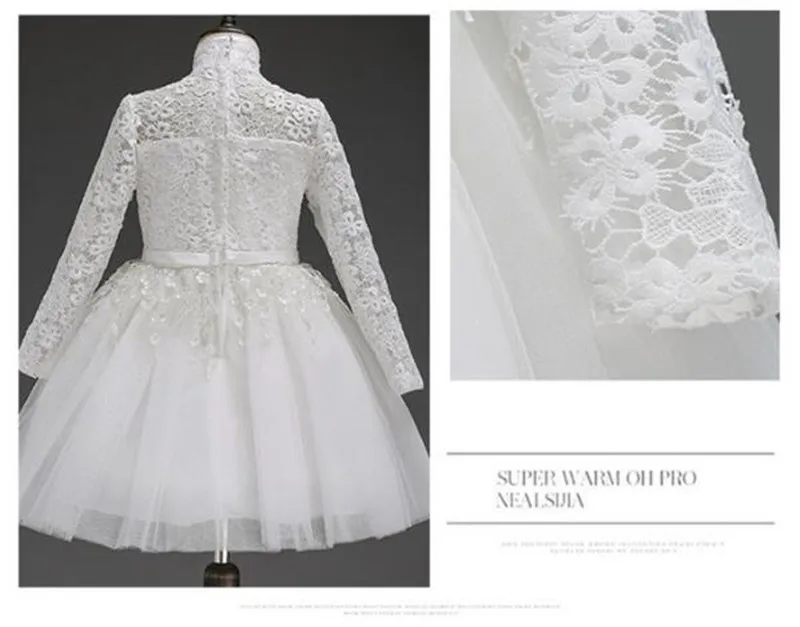 2017 Flower Girl Dress For Wedding Pageant Prom Party White Lace Dress Baby Kids Clothes Toddler Children Events Special Gown HTB17jkYQpXXXXX2XFXXq6xXFXXXY - 2017 Flower Girl Dress For Wedding Pageant Prom Party White Lace Dress Baby Kids Clothes Toddler Children Events Special Gown