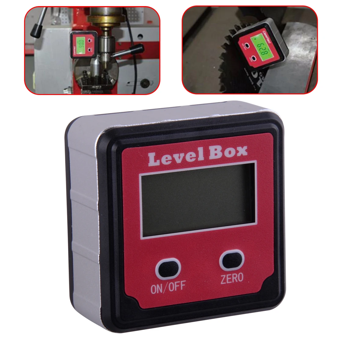  DWCX Car Magnetic LCD Digital Inclinometer Spirit Level Box Protractor Angle Finder Gauge Meter Bev