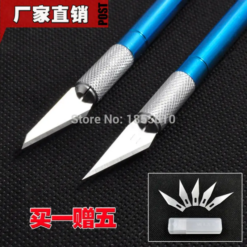 

Metal Handle Scalpel Craft Knife Cutter Engraving Utility Knives with 6 PCS Blades Hand Tools For Stationery Art Supplies