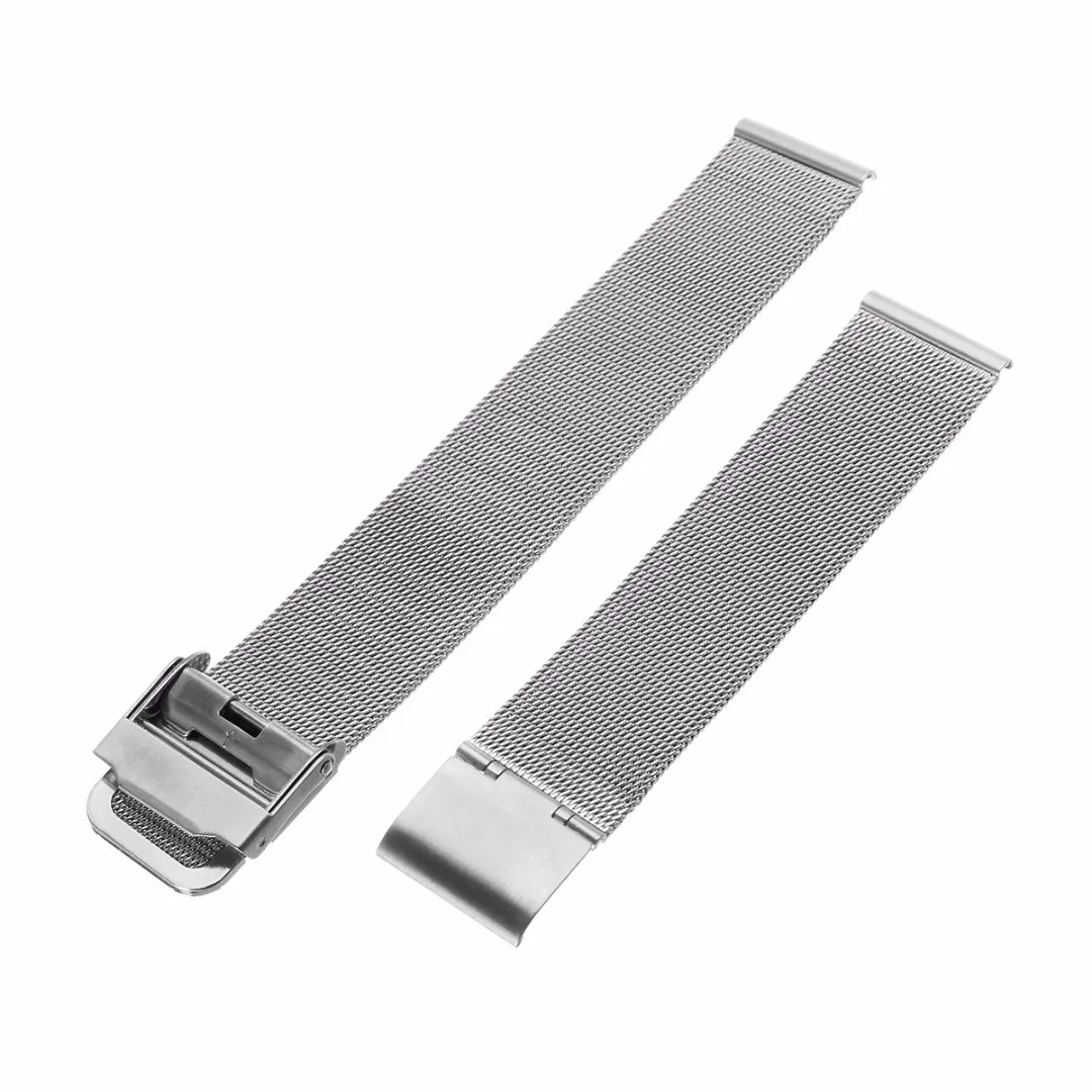 Shellhard 4 Colors Stainless Steel Mesh Wristband Band Buckle Luxury Mesh Watch Strap 12mm-22mm For Replacement WatchBand
