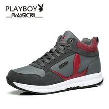 Playboy/зимние мужские ботинки смешанных цветов; противоскользящие зимние ботинки; Зимняя Теплая Бархатная обувь для отдыха в студенческом стиле; DS67150