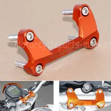 CNC Оранжевый руль мотоцикла стояки Верхняя Крышка зажим бар крепление с винтами для KTM DUKE 125 200 390 Мотокросс Байк