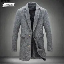 Мужской Тренч, новинка, модный дизайнерский длинный Мужской плащ, осенне-зимнее ветрозащитное тонкое пальто, мужской Тренч размера плюс Jm10