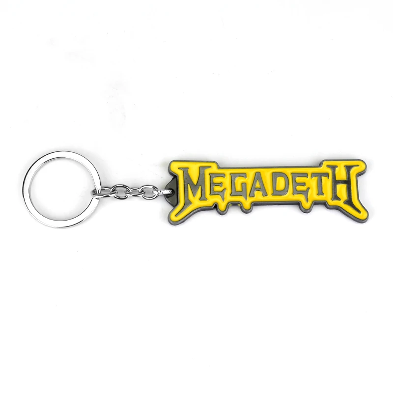 

Thrash Metal Music Band Megadeth Dave Mustaine Keychain Key Rings Holder For Gift Chaveiro Car Key Chain Jewelry Men Souvenir
