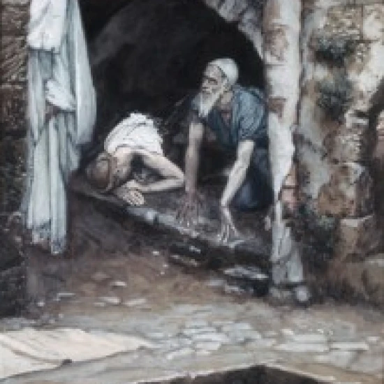 Man with an Infirmity of 38 Years  James Tissot (1836-1902 French) Poster Print (24 x 36)