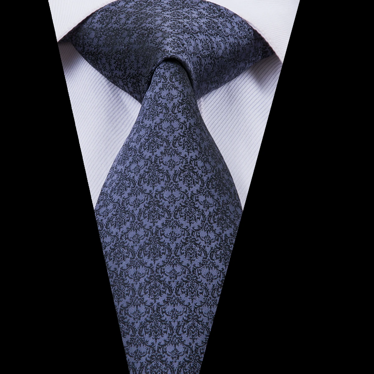 Hi Tie 2019 Новое поступление мужские галстуки с цветочным рисунком черный шелковый