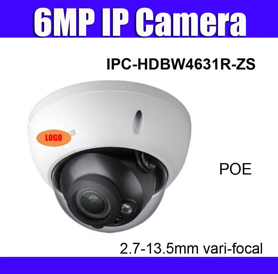 

IPC-HDBW4631R-ZS 6MP poe IP Camera 2.7mm ~13.5mm vari-focal lens replace ipc-hdbw4433r-z POE H2.65 IR50m SD Card slot Camera
