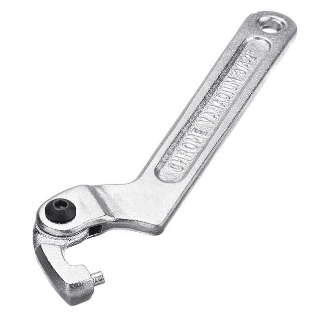 Adjustable Hook Wrench Pin Wrench C Shape Spanner Chrome Vanadium Tool Hand Tool Motorcycle SYD Multi-Sizes