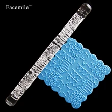 Помадка подарок Роллинг Рождественская форма ролик для придания формы мастике Скалки сахар ремесло инструменты подарок кекс украшение 51011