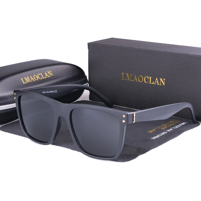 Брендовые дизайнерские Классические поляризованные солнцезащитные очки для мужчин и женщин, квадратные солнцезащитные очки для вождения, мужские очки, UV400 Gafas De Sol TR90