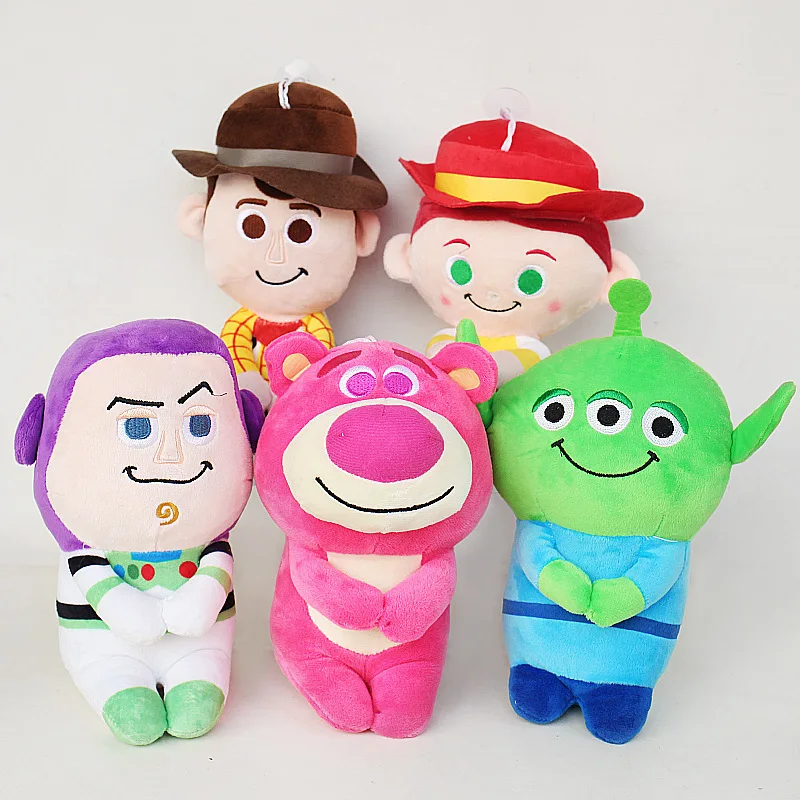 

5pcs/lot 20cm Toy Story Woody Buzz Lightyear Jessie Alien Lotso Huggin Bear Plush Toys Doll Soft Stuffed Toys for Children Gifts