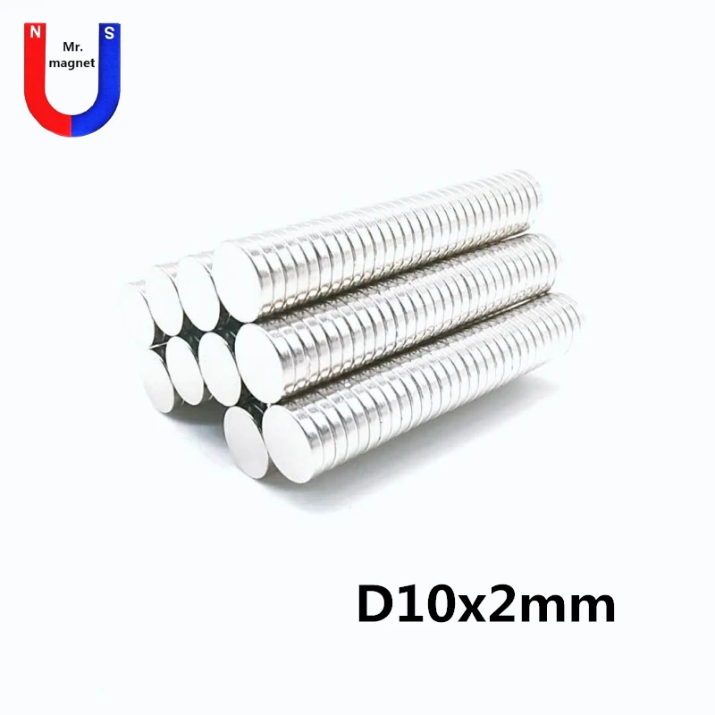

100/500/2000pcs 10x2 magnet Disc super strong neodymium magnets 10*2 mm rare earth NdFeB 10mm x 2mm permanent magnet small round