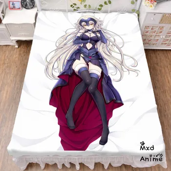 

Anime fate stay night saber Bed sheet Throw Blanket Bedding Coverlet Cosplay Gifts Flat Sheet