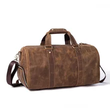 Натуральная кожа Дорожная сумка для путешествий Мужская Упаковка Кубики дорожный органайзер для багажа большая емкость Мужская сумка для переноски выходные сумки