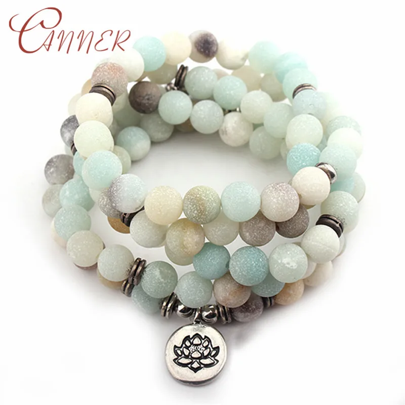 

Natural Stone Bracelets for Women Men Matte Amazonite Stone Strand Bracelet Charm Yoga Chakra Bracelet Handmade Jewelry A20000