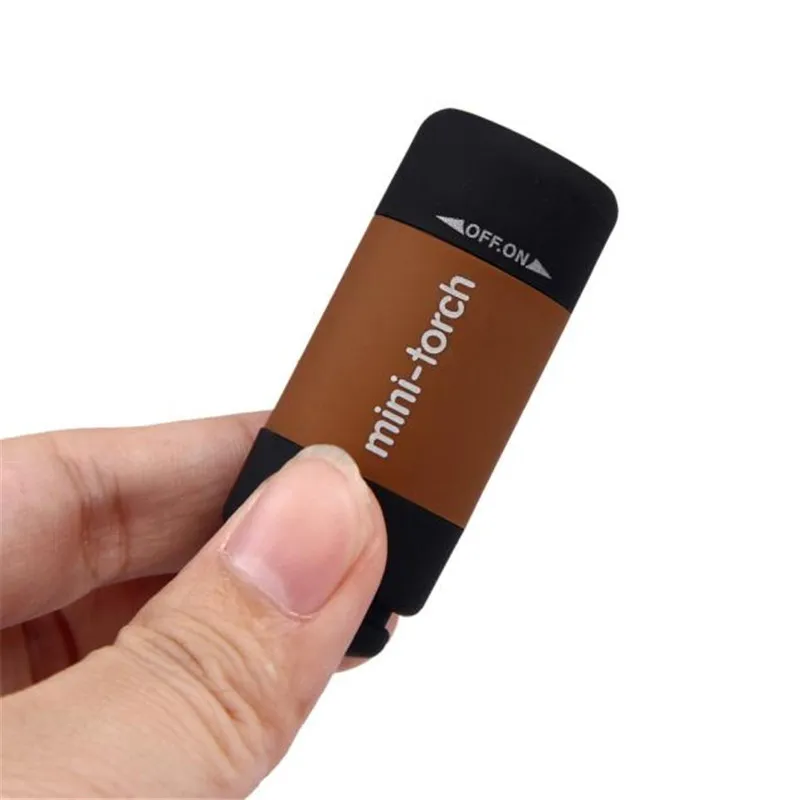 Мини фонарик 0 3 Вт 25Lum USB Перезаряжаемый СВЕТОДИОДНЫЙ торшер фонарь брелок BK мини