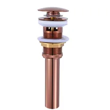 Rose Gold Bathroom Lavatory Vessel Basin Sink Pop Up Drain Vanity Sink Drain With Overflow KD1053 drains bathroom parts brass black lavatory vessel vanity sink pop up drain stopper with overflow faucet accessories hj 0618h