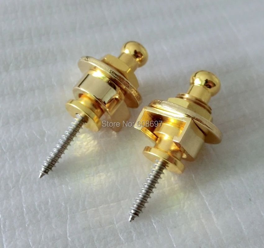 

Sell Free Shipping guitar parts 4PCS/PACK Safe guitar strap locks gold color strap button pin very safely