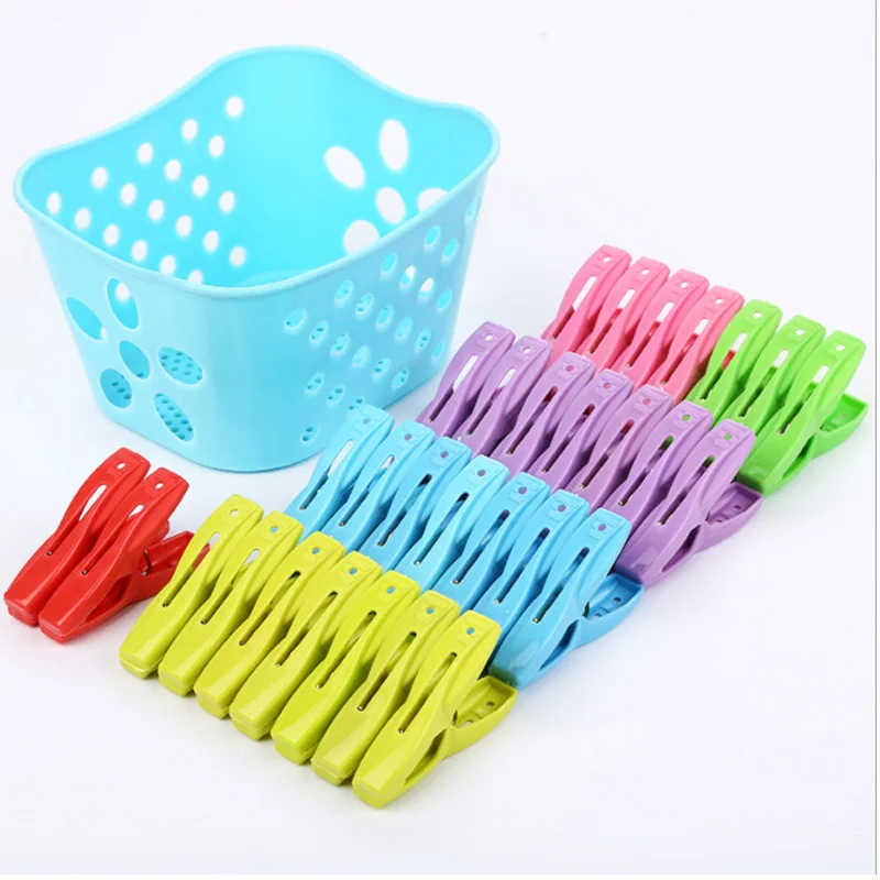 البلاستيك مخزن للمكياج مربع مع 30 قطعة مشابك الغسيل منظم مستحضرات التجميل تخزين الحاويات درج سطح المكتب أشتات تخزين المجوهرات