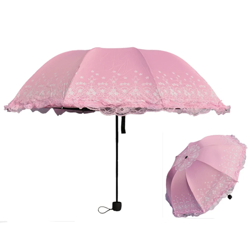 Fashion Princess Lace Umbrella Flower Elegant Umbrellas Vinyl Creative