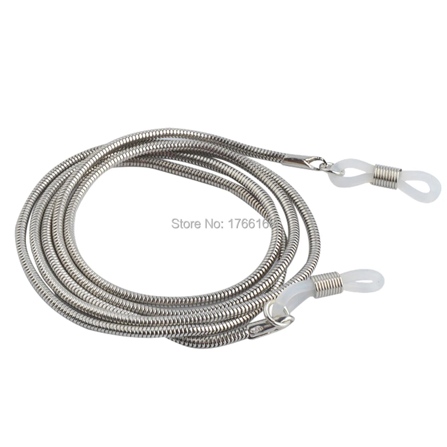 

20pcs Silver Metal String Eyeglasses Chain Reading glasses Metal Cords Sunglasses Spectacles Holders Optical frames Rope 74cm
