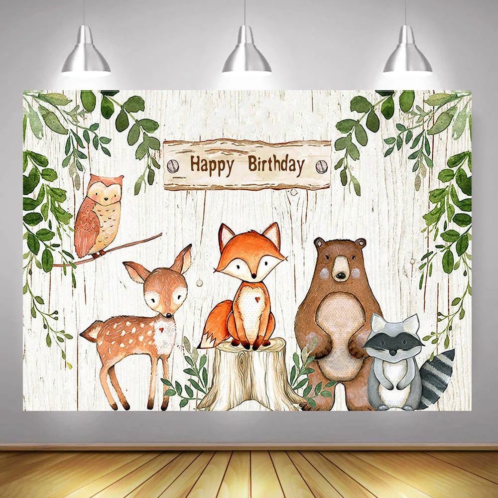 

7x5ft Jungle Safari Photography Backdrops Woodland Animals Photo Background Baby Shower Birthday Party Banner Studio Props Vinyl
