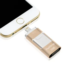 2016 OTG USB Flash Drive U-Disk Micro USB interface 3 in 1 for Android/iPhone 5/6/5s/6/6sPlus iPad iPod/PC/Mac 16/32/64/128GB