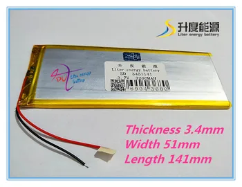 

best battery brand Rechargeable lithium battery 3.7V 3200mAh 3451141 polymer brand tablet generic battery