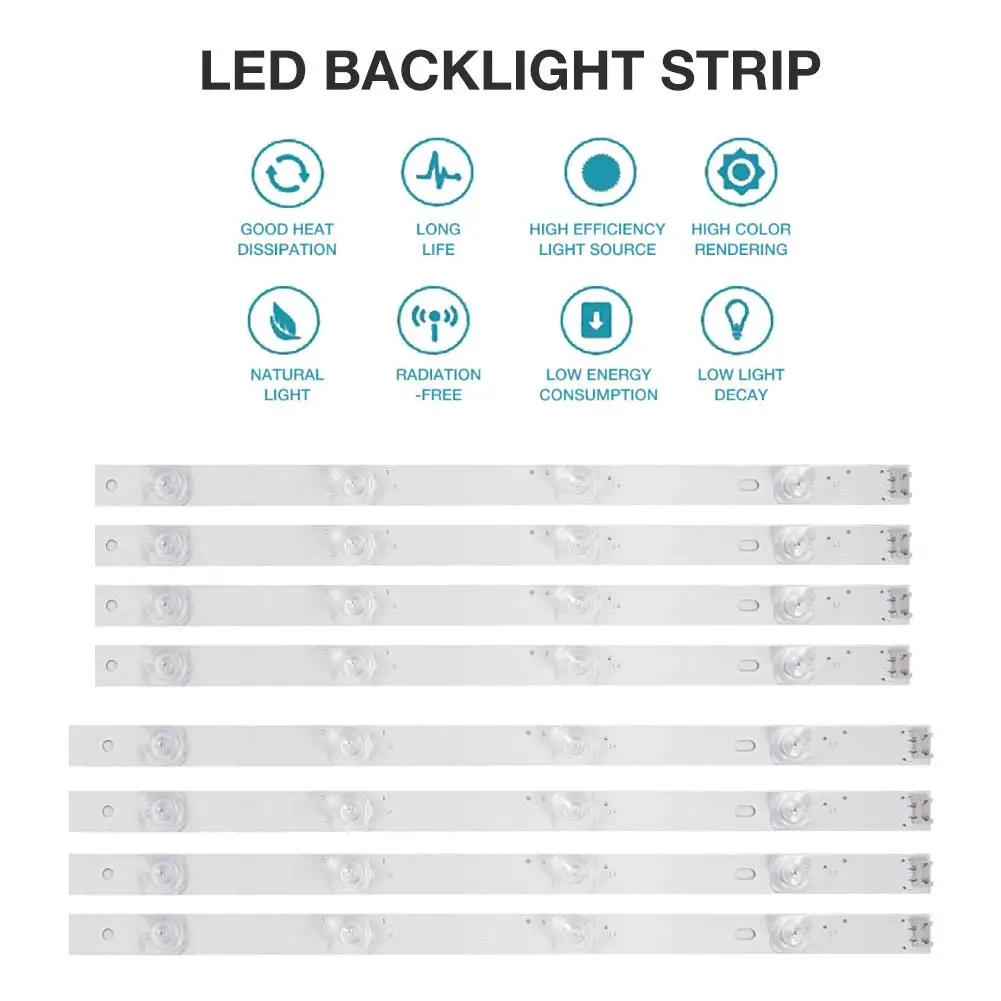 

8PCS LED Backlight Strip 4 Lamp Beads Light Bar For LG 42 Inch TV INNOTEK DRT 3.0 42" 6916L 1709B 1710B 1957E 1956E 6916L-1956A