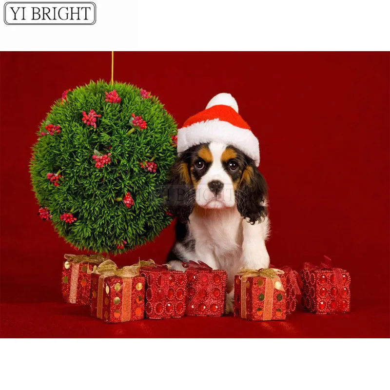 Подарок и животное. Новогодние коты и собаки. Открытка новогоднее в год собаки. Новогодние собачки рисунки. Год собаки принесет.