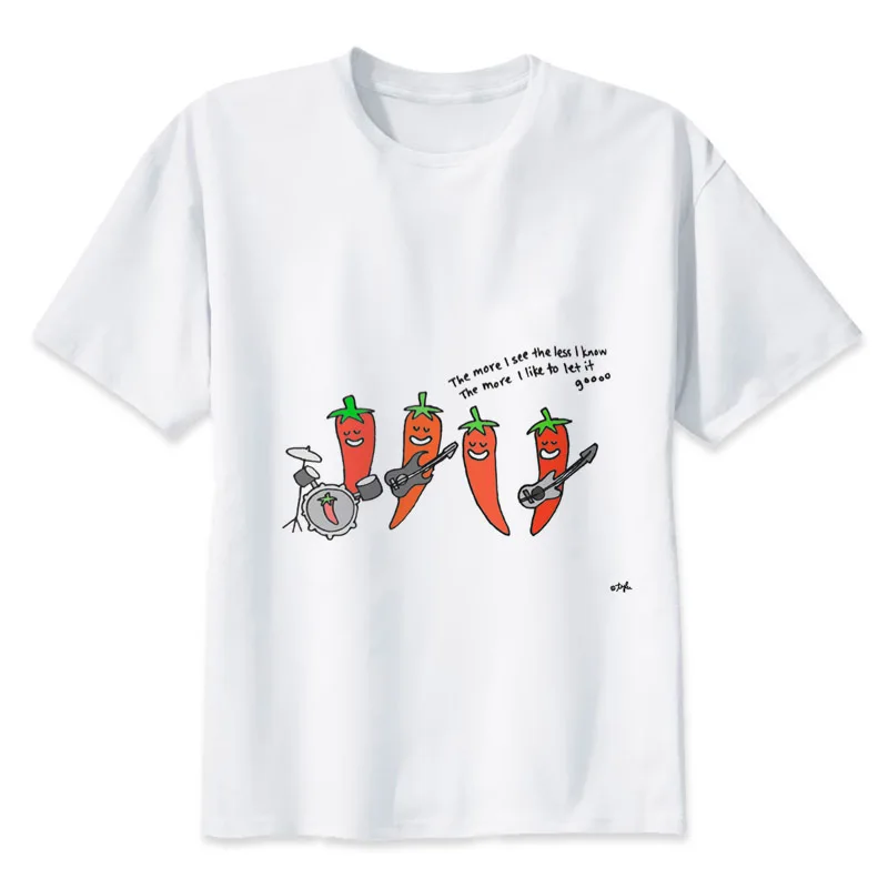 

2019 New Brand T Shirt Ideas Short Sleeve Top O-Neck Mens Red Hot Chili Peppers T Shirt