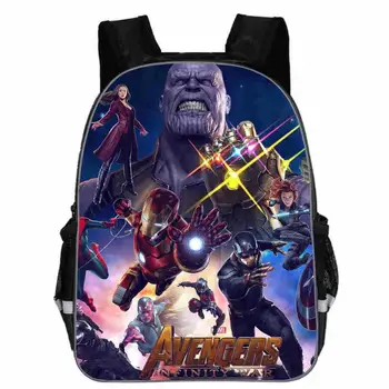 

16 Inch Kids Avengers Infinity War Backpack 3D Printing Cartoon Children School Bags Boys Teenage Mochila