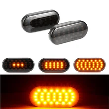 2 шт. для VW Golf 3 4 Passat Polo, Ford Focus SEAT Leon Ibiza Skoda Octavia светодиодный динамический боковой габаритный указатель поворота светильник крыло светильник