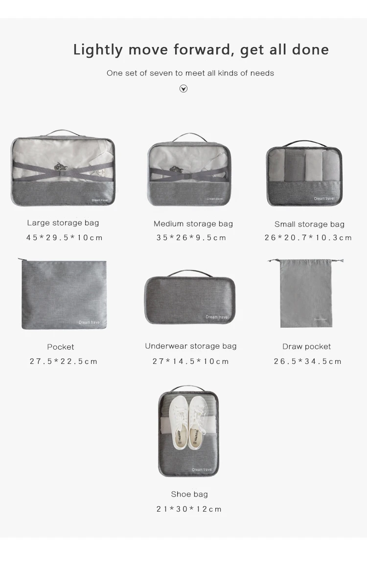 6 шт./компл. высокое качество ткань Оксфорд путешествия сетка в упаковке bag in Сумка багажная сумка для хранения, аксессуары для путешествий, для хранения