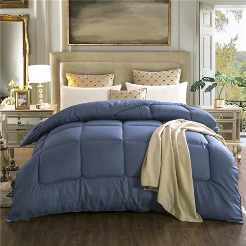 Удобное стеганое пуховое одеяло, наполненное 1,5 кг, 3 кг, Премиум весенне-осеннее одеяло, постельные принадлежности, Filler46 - Цвет: G