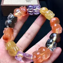 Естественный цветной камень компонент Храбрые войска с украшением в виде кристаллов браслет AAA 23*15*13 мм