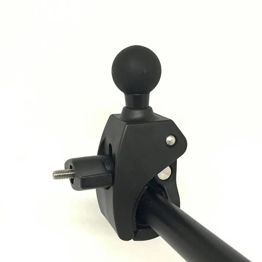 

Plastic Motorcycle Handlebar Clamp Bike Rail Mount Base with Rubber 1 inch Ball Mount for Gopro Ram mount DSLR Smartphones