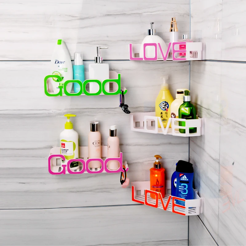 

Creative Kitchen Bathroom Letter Pendant Wall Shelf Cosmetics Shampoo Pendant Bathroom Accessories
