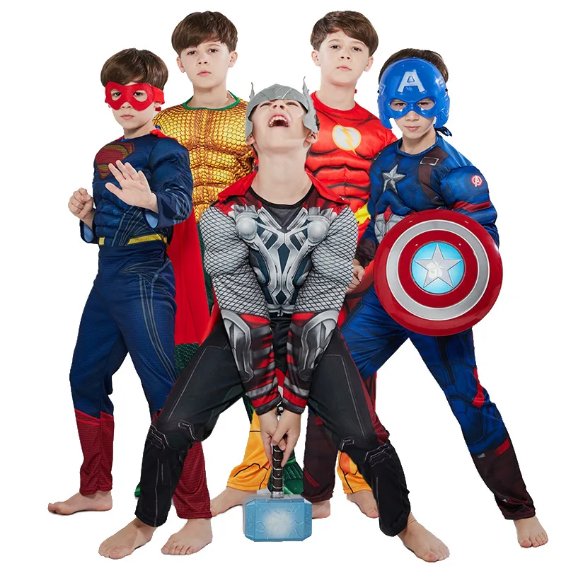 

Hero Classic Superman Hero COS Clothing Halloween Spiderman Performance Uniform Superhero Wonder Woman Kids Cosplay Costumes
