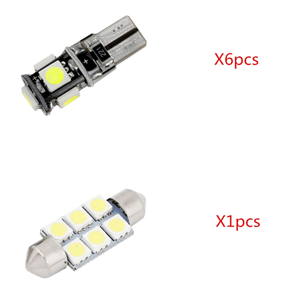 Светодиодный для BMW 3 серии 318 320 320i 325 335 E90 E92 посылка лампочки белый 12v купол Интерьер светильник Kit 7 шт. в комплекте автомобильные аксессуары
