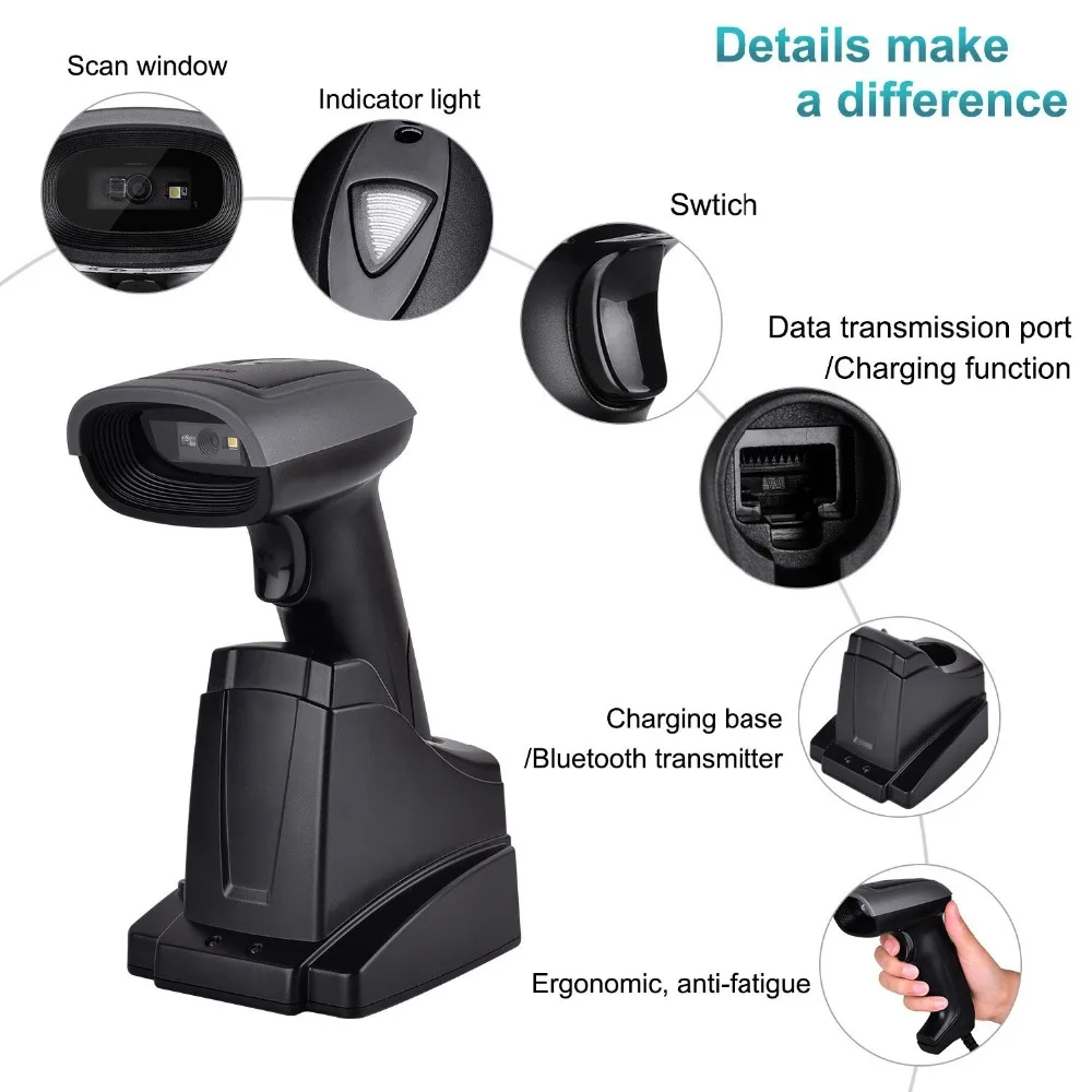 ISSYZONEPOS 2D QR ماسح الرمز الشريطي بتقنية bluetooth 3 في 1 المحمولة اللاسلكية التلقائي الباركود ماسحة لنظام أندرويد فون باد ويندوز ISSYZONEPOS 2D QR ماسح الرمز الشريطي بتقنية bluetooth 3 في 1 المحمولة اللاسلكية التلقائي الباركود ماسحة لنظام أندرويد فون باد ويندوز