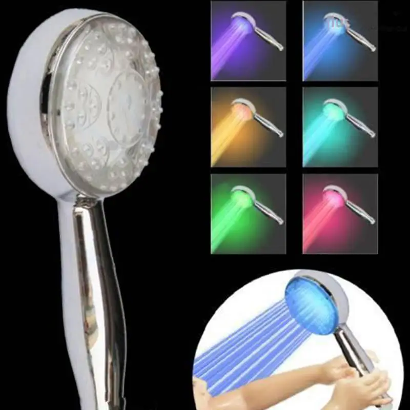 LED Waterfall Shower Head Set Wall Mounted of 6 LED Flashing New