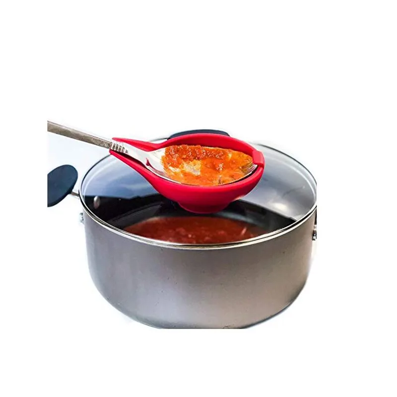 

Multifunction Silicone Utensil Rest Holder Spoons for Kitchen Cooking