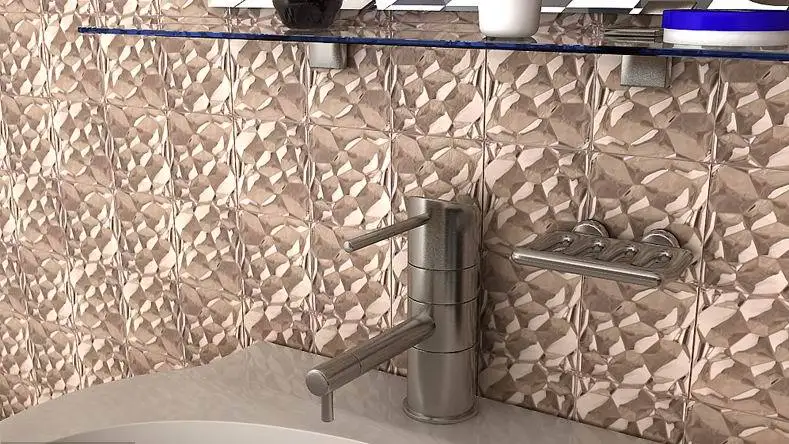 Металлическая мозаичная плитка цвета розового золота для кухни|tile for kitchen|tiling mosaic
