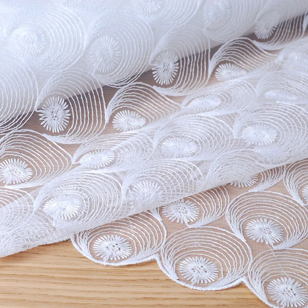 

Peacock style silvery lace trim, 30 cm (11.81 inch) wide