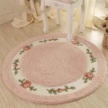 Диаметр 90 см Садовый цветок двери коврики плюшевые круглые вертлюжные современный ванная комната ковры коврик для детских игр/ковры