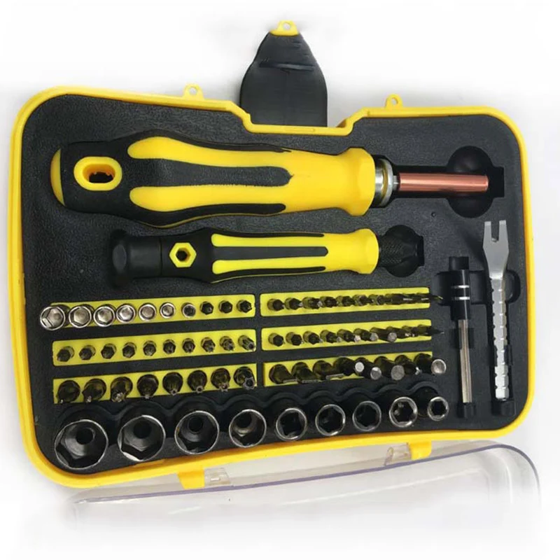 

48 pieces of 70 pieces hand tool sets general household hand tool kits with plastic tool kits combination tool kit