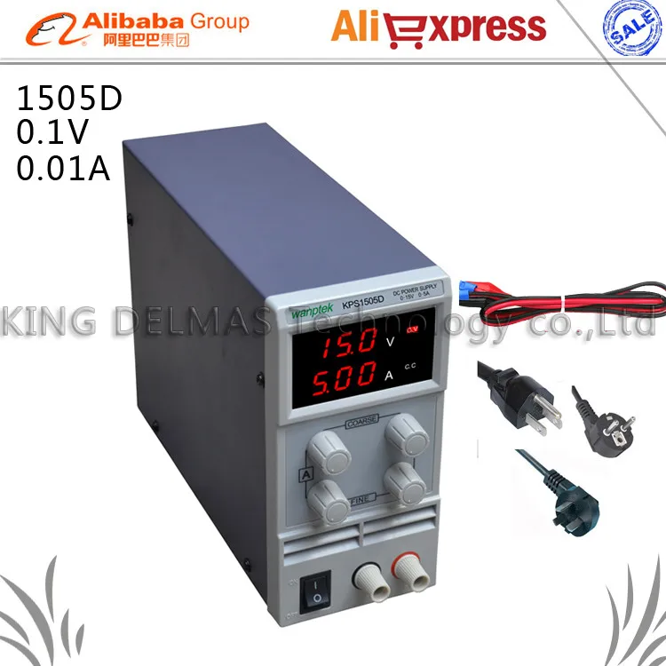 

KPS1505D Adjustable LED display switch DC Power Supply protection function 15V5A 110V-220V 0.1V/0.01A EU
